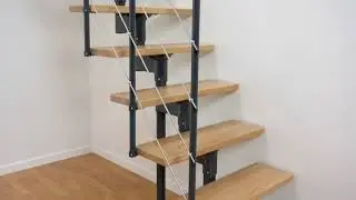Modular staircase BOSTON in straight flight from DOLLE | Comfortable elegant staircase