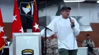 Robin Williams in Mosul, Iraq USO Tour Dec 2003