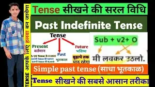 Past indefinite tense | पास्ट इंडेफिनिट टेंस | past indefinite tense simple sentence | translation
