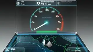 SpeedTest UNIDATA FTTH 100Mbit (cablato)