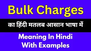 Bulk charges meaning in Hindi/Bulk charges का अर्थ या मतलब क्या होता है.