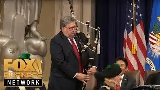 AG Barr plays bagpipes, speaks at US Attorneys' Natl Conference