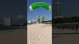 Soft beach landings! #skydiving #flying #parachute #tandem #firstskydive