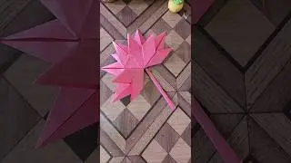maple 🍁leaf diy l how to make paper maple leaf #shorts #maple #drawing #art #diy #satisfying #funny