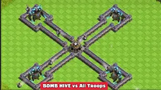 New Bomb Hive Versus All Troops In Clash Of Clans