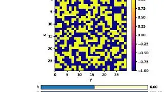 Ising model 900 spins using the Metropolis and Swendsen-Wang algorithm in Python