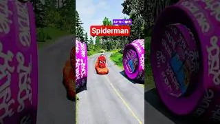 Funny and Crazy Cars VS Bollard Barbie in BeamNG.drive #beamngdrive