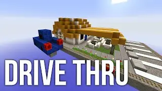 Drive Thru in Minecraft - Redstone Invention - Auto Fast Food Restaurant
