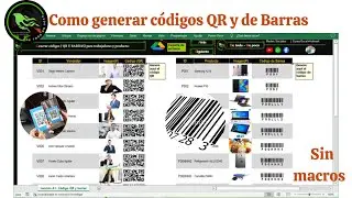 Como generar códigos ( QR Y BARRAS) para trabajadores y productos | Fácil y rápido  #excel #hotmart