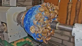Woodturning - Walnut Shells In Resin (Fail)