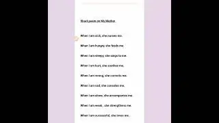 Short poem on My Mother