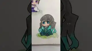 Muichiro tokito chibi drawing #shorts #demonslayer