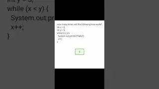 #java #While loop code and answer❤️ #tricks 👍
