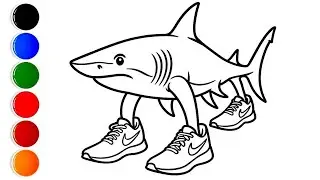 How to draw fish Drawing easy step by step Magic fish drawing with colour for beginner Coloring Page