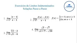 Dominando Exercícios de Limites Indeterminados: Soluções Passo a Passo