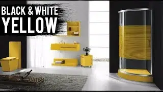 Black White and Yellow Bathroom Designs