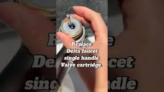 Replace delta faucet valve cartridge.