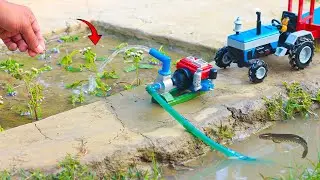 Diy Mini Tractor Builds Hand Pump | Brick Construction Project | Village Water Supply |@villaidea