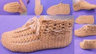 Kolay Patik Modeli Yapımı │Tığ işi örgü işleri │Adım adım yapılışı - Anlatımlı