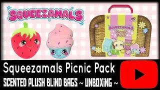 SQUEEZAMALS PICNIC PACK SCENTED PLUSH BLIND BAGS ~ UNBOXING ~