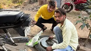 Bike ki condition hi kharb hogyi rx100 k chain set se 😱🚀#viralvideo #splendormodified 