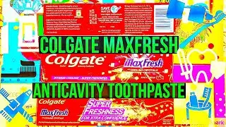 COLGATE MAXFRESH ANTICAVITY TOOTHPASTE, INTENSE COOLING, SUPER FRESHNESS, BEST TOOTHPASTE, RED GEL
