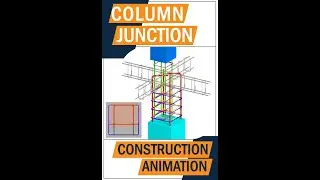 How to design Stepped column Reinforcement details | 3D Animation #shorts