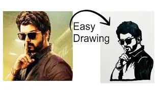 Thalapathy Vijay Drawing #art #drawing #draw #diy #craft #actor #asmr
