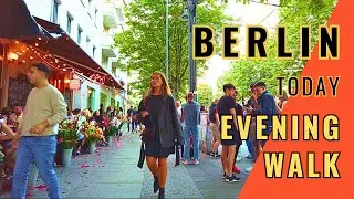 EVENING STREET LIFE IN BERLIN 🇩🇪 Walking streets on a Tuesday and Real German youth