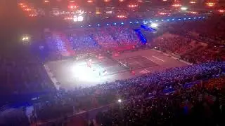 la Marseillaise finale coupe davis 2017 &agrave; Lille France vs Belgique