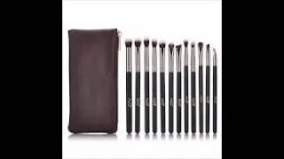 MSQ Eyeshadow Brushes 12pcs Rose Gold Pro Eye Makeup Brushes Set with Bag, Natural Hairs for Eyeshad
