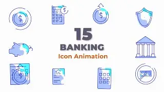 Banking Icon Pack | Motion Graphic Animation | After Effects Template 03