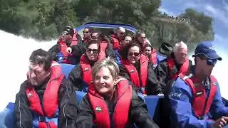 New Zealand - Jet boat ride along the Waikato River to Huka Falls, Taupo.