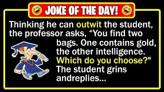 🤣 BEST JOKE OF THE DAY! - A professor was tired of a student always outwitting him... | Dad Jokes