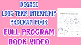 Longterm internship program book#degree#apsche#apschemes