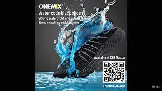 Onemix - Water code black shoes Strong waterproof and quick cleaning