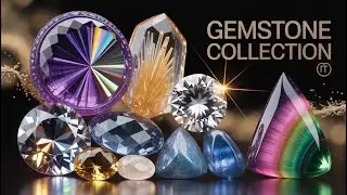 Amethyst + Recycle CD Glass Doublets Carvings | Golden Rutile Quartz | Moissanite | kyanite doublets