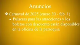 Sunday Mass (Spanish) - 1/11/2026
