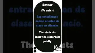 Essential Spanish Verbs | Entrar: To enter | Spanish in 2 minutes | Beginner to Advance