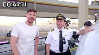 100 Pilots Flight For A Private Jet | Mr Beast |New video |subscribe