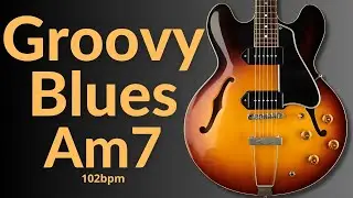 Groovy Blues guitar Backing Track in A Minor (Am7)