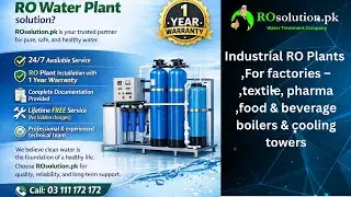 Commercial RO Plants &ndash; For water plants, schools, hospitals, offices & mosques Industrial RO Plants