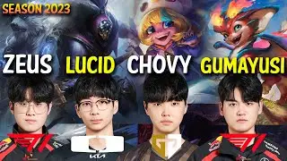 Zeus, Lucid, Chovy, Gumayusi Playing in the SAME TEAM - Patch 14.5 KR Ranked CHALLENGER | lolrec
