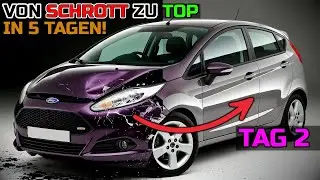 Von Schrott zu Top in 5 Tagen! Unfallauto instand setzen - Klappt das? Ford Fiesta #diy #repair