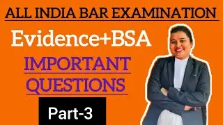 AIBE evidence law important questions with answers/AIBE20 preparation#aibe#exam#advocate#lawyer#law