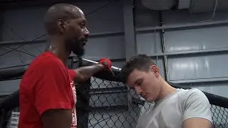 Britton prepares to fight in front of UFC President Dana White