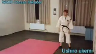 Ushiro ukemi с разъяснениям на русском языке