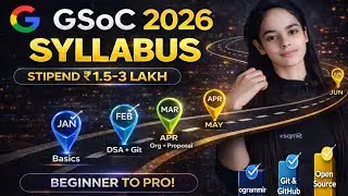 GSoC 2026 Complete Syllabus | Beginner to Selection | Module 1&ndash;6 || Full Roadmap + Stipend  (Hindi)