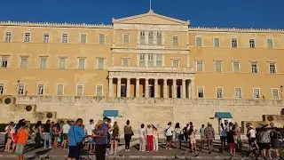 Hellenic Parliament | Old Royal Palace | Syntagma Square | Athens | Greece | 4K