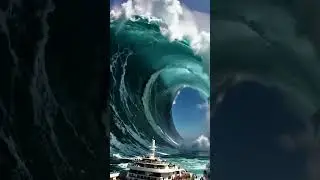 How a Tsunami Hit a Cruise Ship 🚢😱 | Shocking Ocean Footage! #fyp